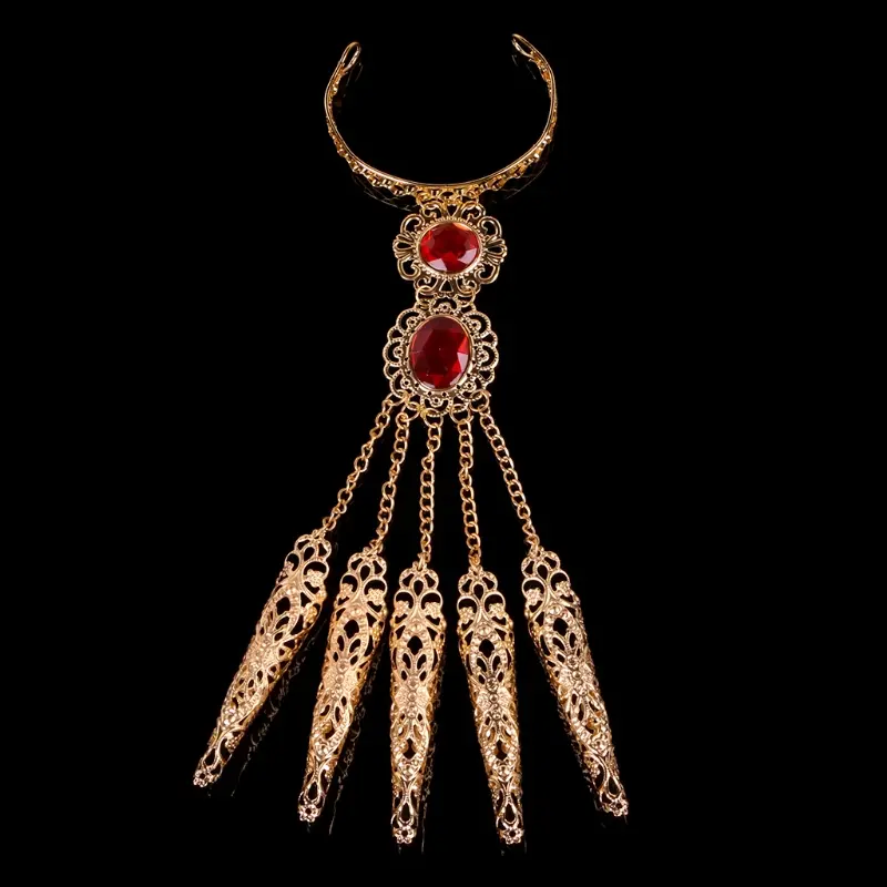 652F 1pc Women's Girl's Belly Dance Dancing Finger Indian Thai Finger Golden Jewelry