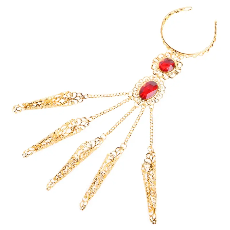 652F 1pc Women's Girl's Belly Dance Dancing Finger Indian Thai Finger Golden Jewelry