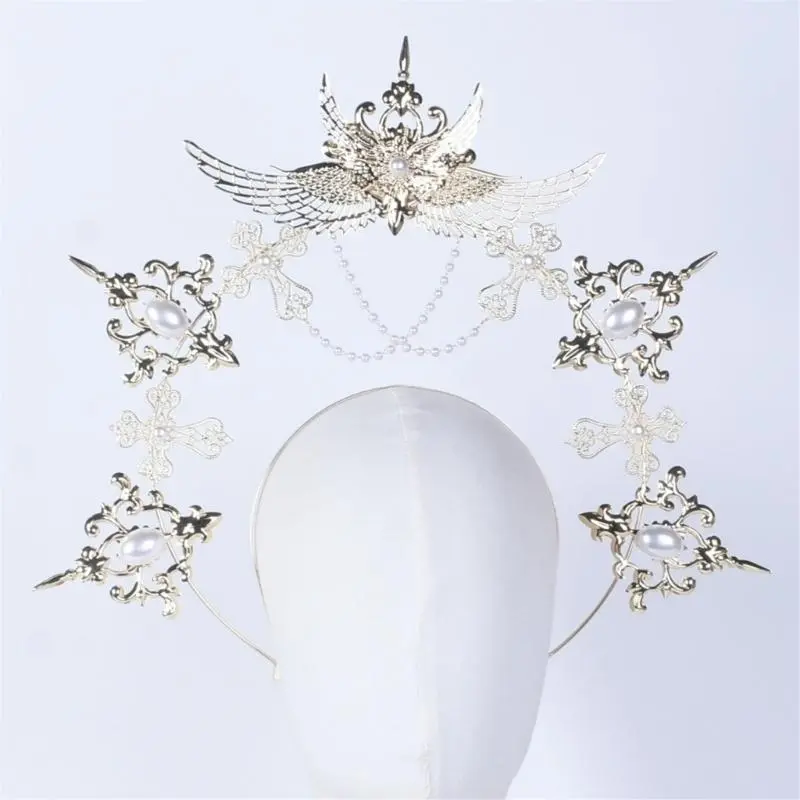 652F Headpiece Women's Fashion Headbands Flaring Alloys Bridal Hairband for Bridal & Party Elegances