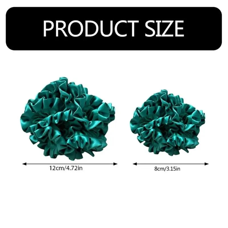 652F Hair Tie Flower Ribbon Hair Rope Flower Ruched Scrunchies Princess Ribbon Tie Princess Scrunchies Hair Tie