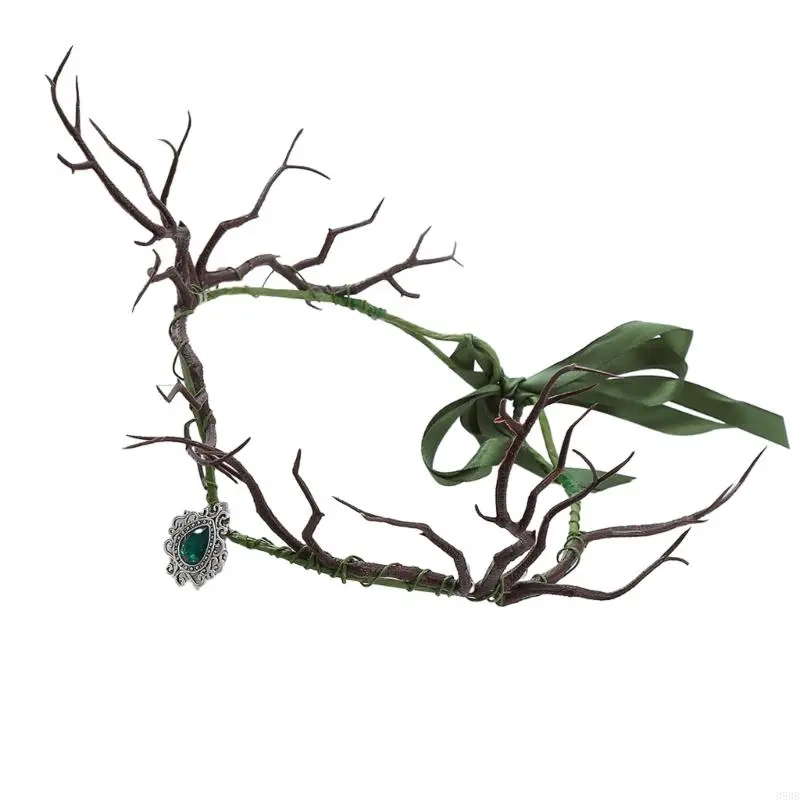 39BB Ladies Christmas Halloween Branch Headband for Women Festival Branch Headband Jewelry Headpiece for Taking Photo Props