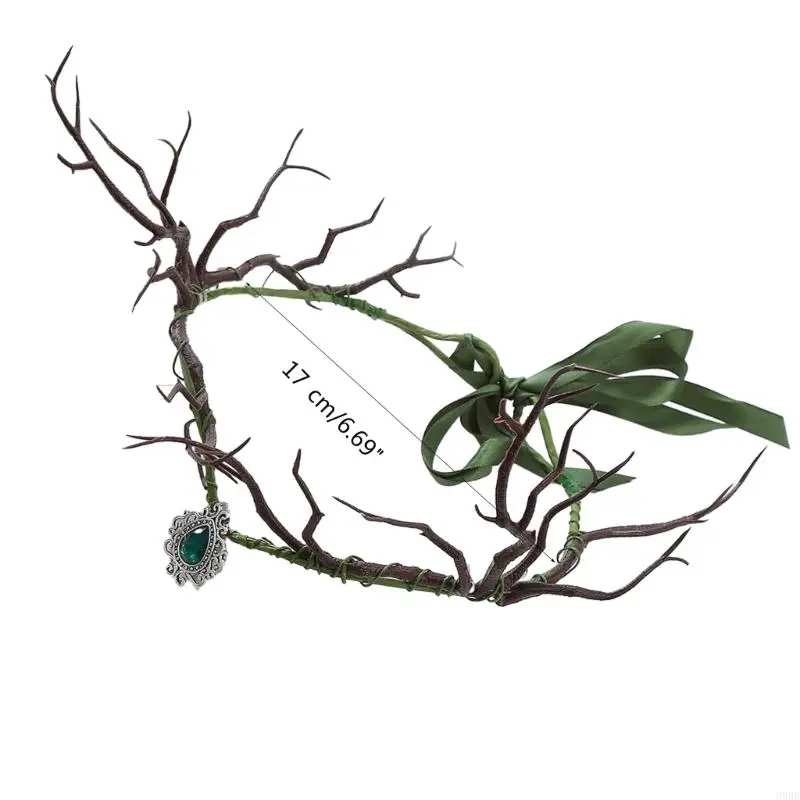 39BB Ladies Christmas Halloween Branch Headband for Women Festival Branch Headband Jewelry Headpiece for Taking Photo Props