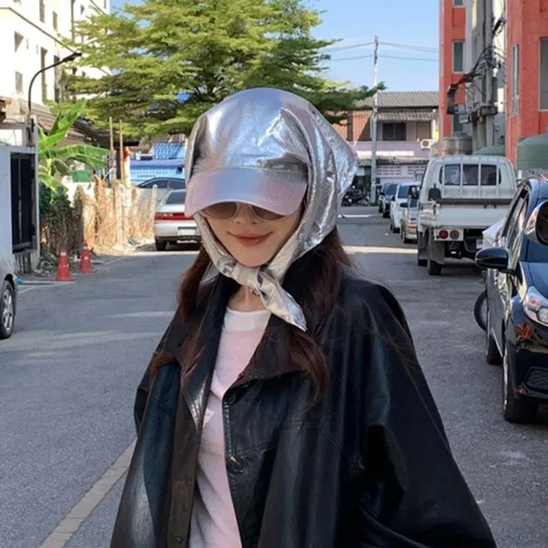 652F Modern Checked Head Wrap Hat for Women Popular Headscarf Hat for Female Teens Daily Use and Social Gathering Headpiece