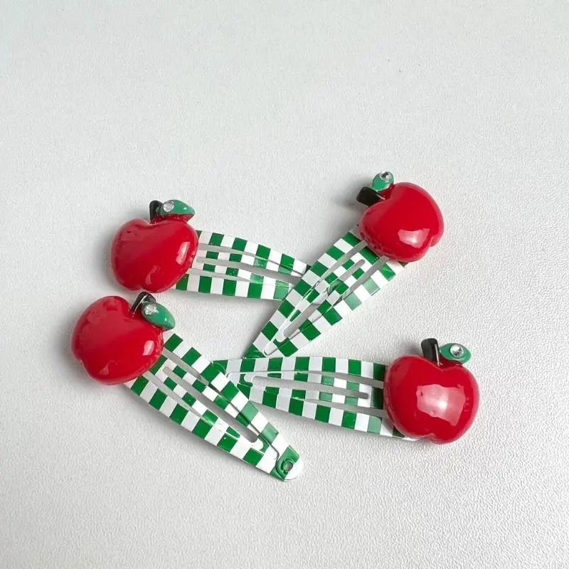 2Pcs Metal Hair Clip Fruit Hair Accessories Small Hairpins for Girls Women Thin Hair Thick Hair 2