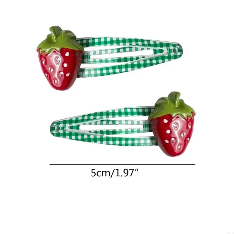 2Pcs Metal Hair Clip Fruit Hair Accessories Small Hairpins for Girls Women Thin Hair Thick Hair 2