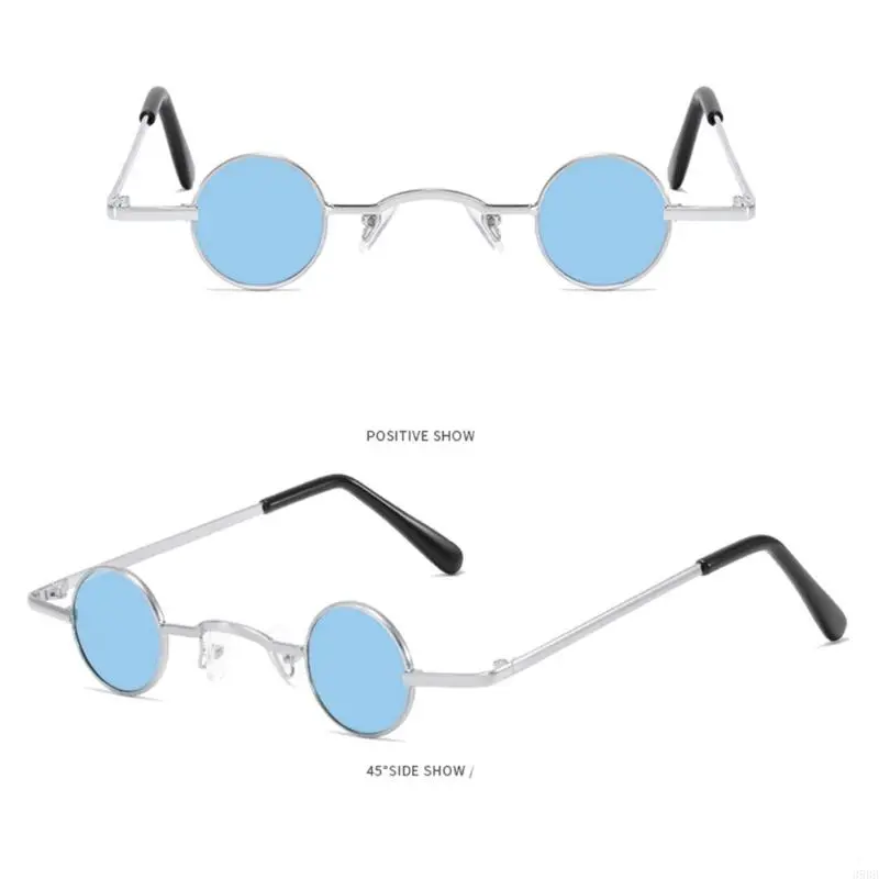 652F Hippy Glasses Vintage Sunglasses Small Round Sunglasses Round Steampunk Sunglasses Round Metal Frame Gothic Sunglasses