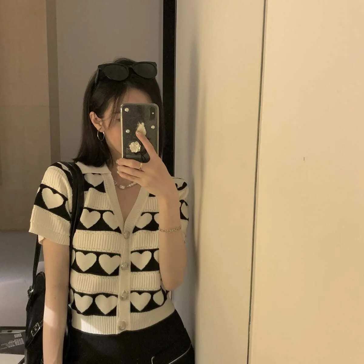 Women's Polo Neck Knit T-Shirt Summer Short Sleeve Top Elegant Chic Casual Slim Fit Fashion Style Ladies Blouse Cute Basic Tee