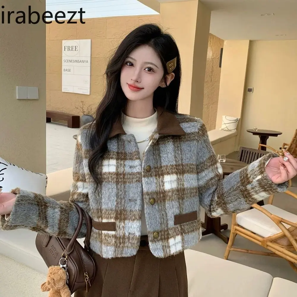 Autumn and Winter Two-piece Thickened Woolen Short Coat Women's 2024 New Pleated Long Skirt Fashion Suit Women