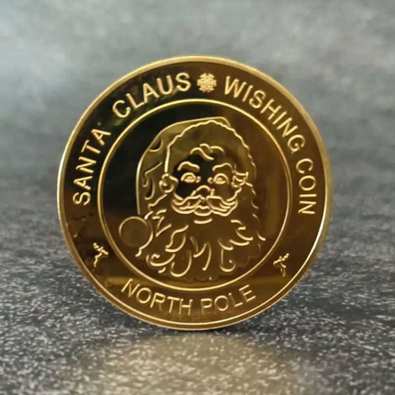Merry Christmas Wishing Coins Metal Commemorative Coins Products Pretty Children Christmas Gift Thoughtful Christmas Eve Present