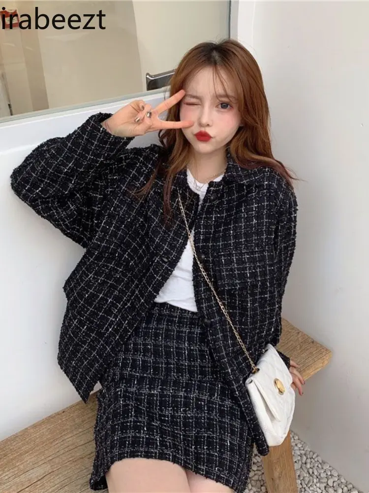Women 2024 New New Style Fashion Temperament Two-piece Set Early Autumn and Winter Suits for Women with Skirt
