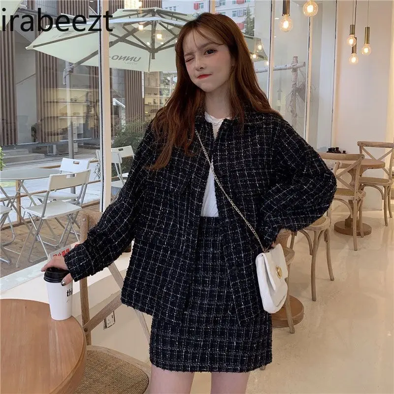 Women 2024 New New Style Fashion Temperament Two-piece Set Early Autumn and Winter Suits for Women with Skirt