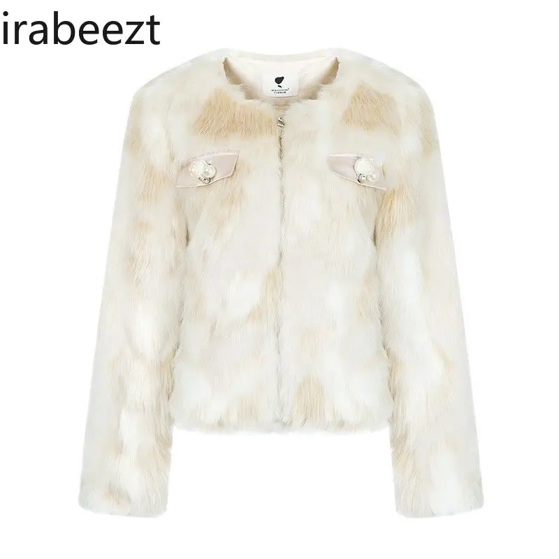 Middle Style Mink Fur Short Top for Woman Warm Casaco Feminino De Inverno Super Quente Casual Coat Women Winter Jacket