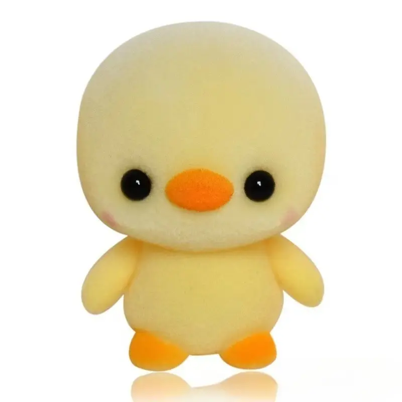 Lovely penguin Anime Flocked Action Figure Decorative Pendant Desktop Kawaii Dolls Ornaments Toy Blind box Gifts