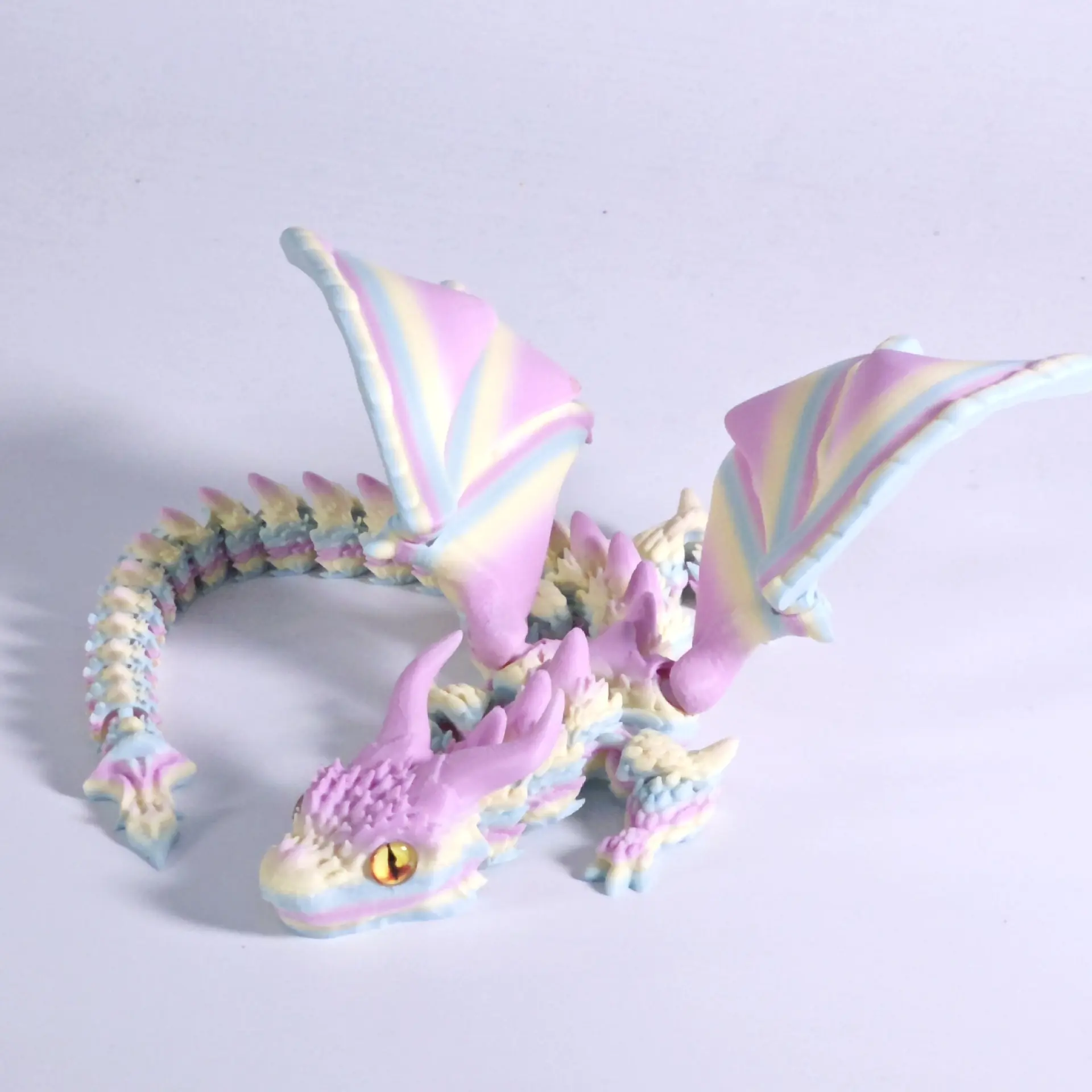 New 3D Printed Wyvern Dragon with Wings Simulation Model Gift Articulated Dragons Fidget Dragons Desktop Ornaments