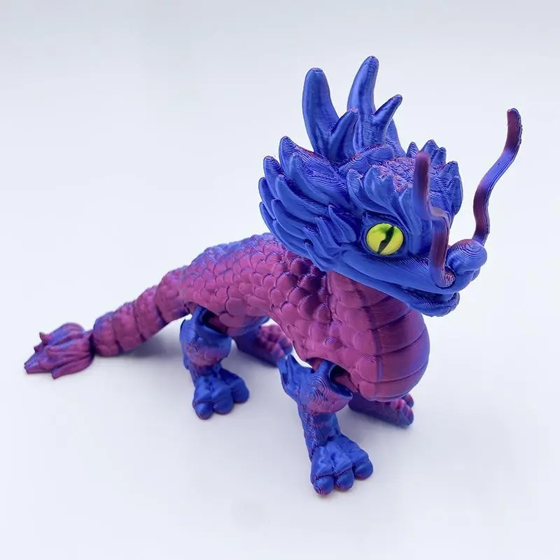 Dragon Statue Vibrant 3d Printed Dragon Figure Realistic Mini Statue for Photography Prop Fidget Toy for Adults Kids Colorful