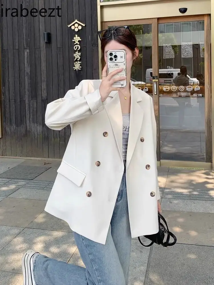 Casual Suit Jacket Feminine Casual Small Man Fancy White Loose Black Autumn Chaquetas Para Mujer Elegante Jaquetas Blazer