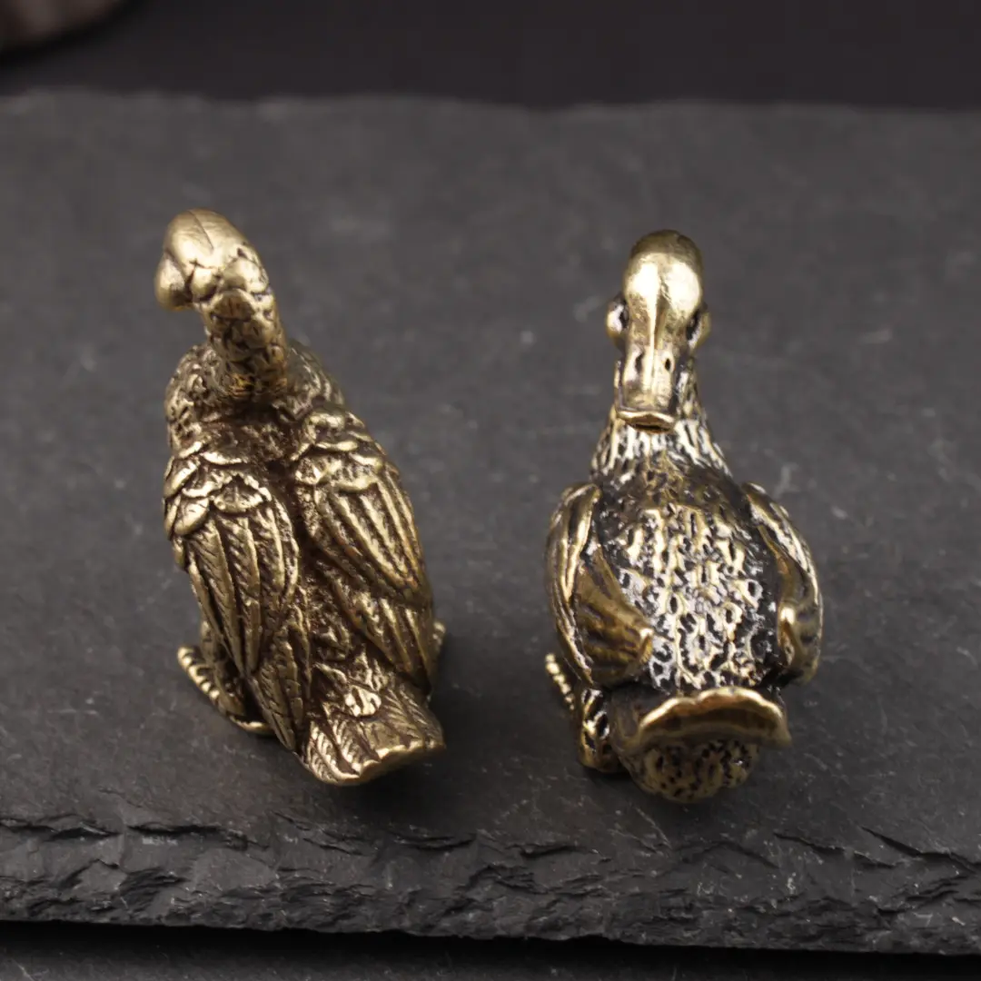 2/1pcs Brass Delicate Duck Figurines Unique Copper Animal Crafts Home Desktop Decorations for Wedding Party Anniversary Day
