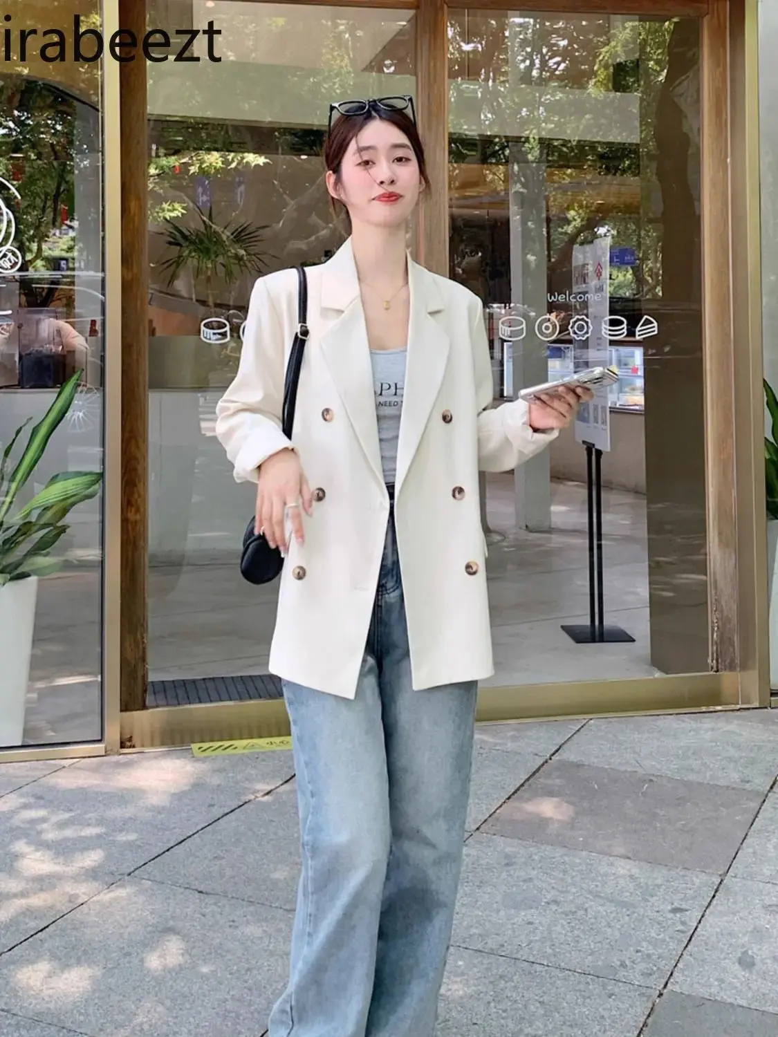 Casual Suit Jacket Feminine Casual Small Man Fancy White Loose Black Autumn Chaquetas Para Mujer Elegante Jaquetas Blazer