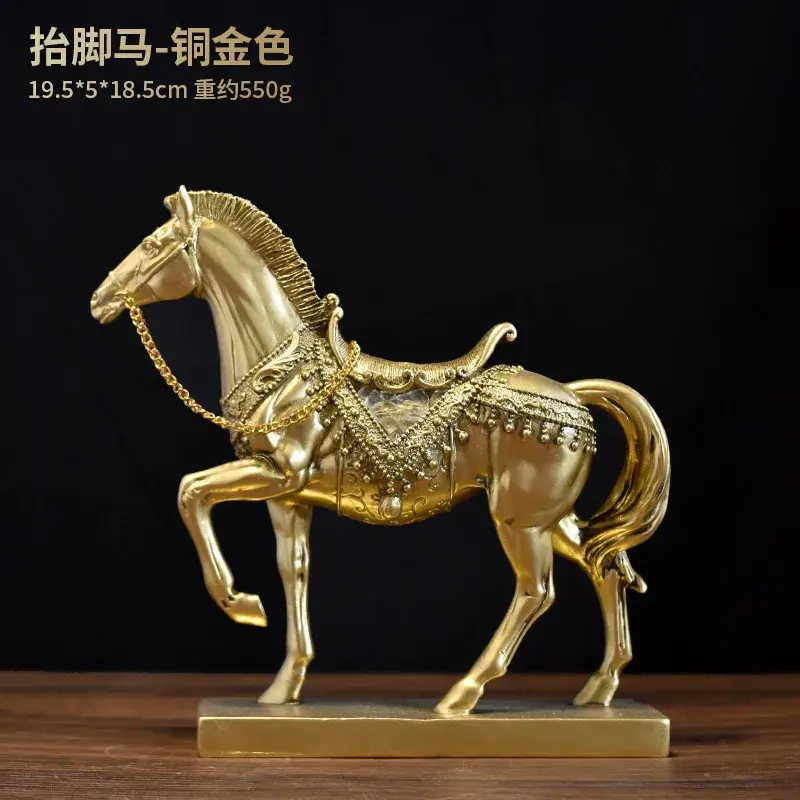 Figurine Collectible Horse Ornament Tabletop Decoration Sculpture for Furniture Desk Decoration Bookcas Office Home Decor
