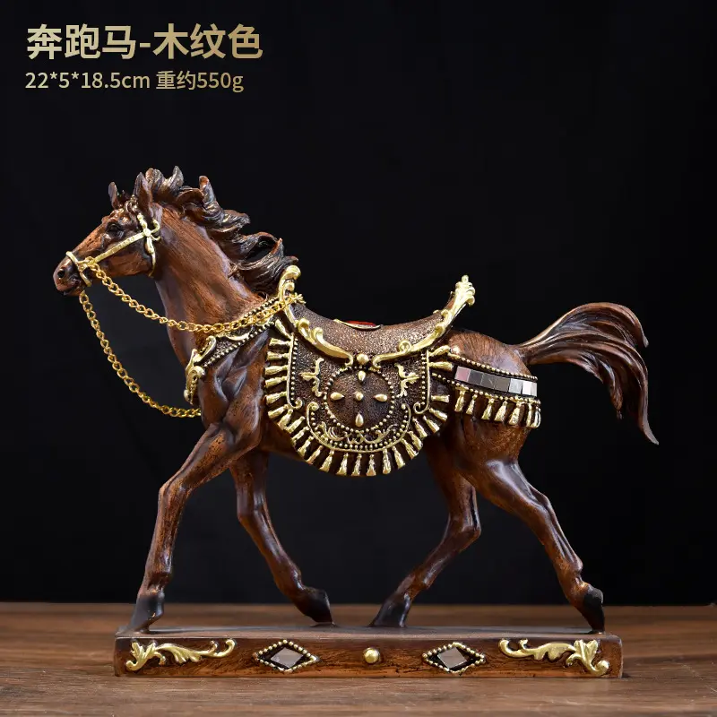Figurine Collectible Horse Ornament Tabletop Decoration Sculpture for Furniture Desk Decoration Bookcas Office Home Decor
