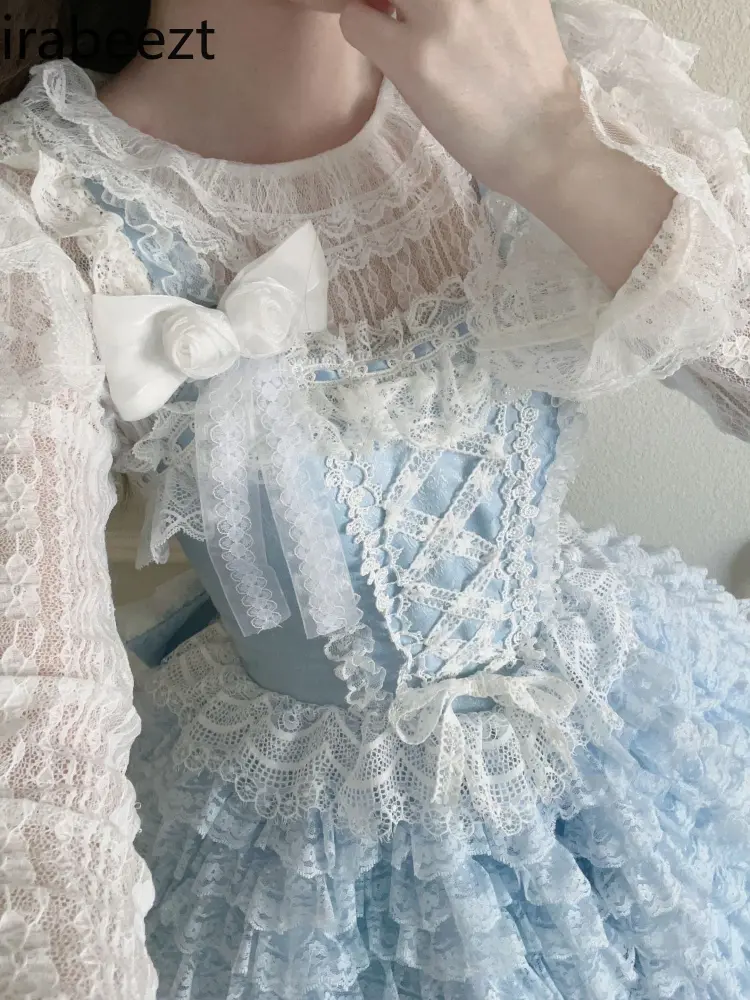 New Original Design Lolita Dress Cute Jsk Halter Dress Японские Платья Fashion Popular Hot Sale Vestido Lolita Gotica