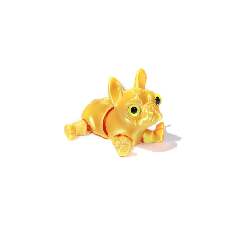 3D Printed Dog Model Solid Color Movable Pitbull Dog Doll Multi-jointed Articulated Animal Figurine Desktop Decoration