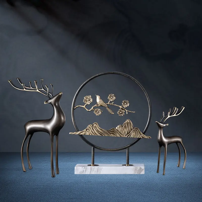 1Pcs Room Decor Mother Deer Cute Kids Room Decor Sculptures Kawaii Sculptures Christmas Home Decoration Fawn Figurines