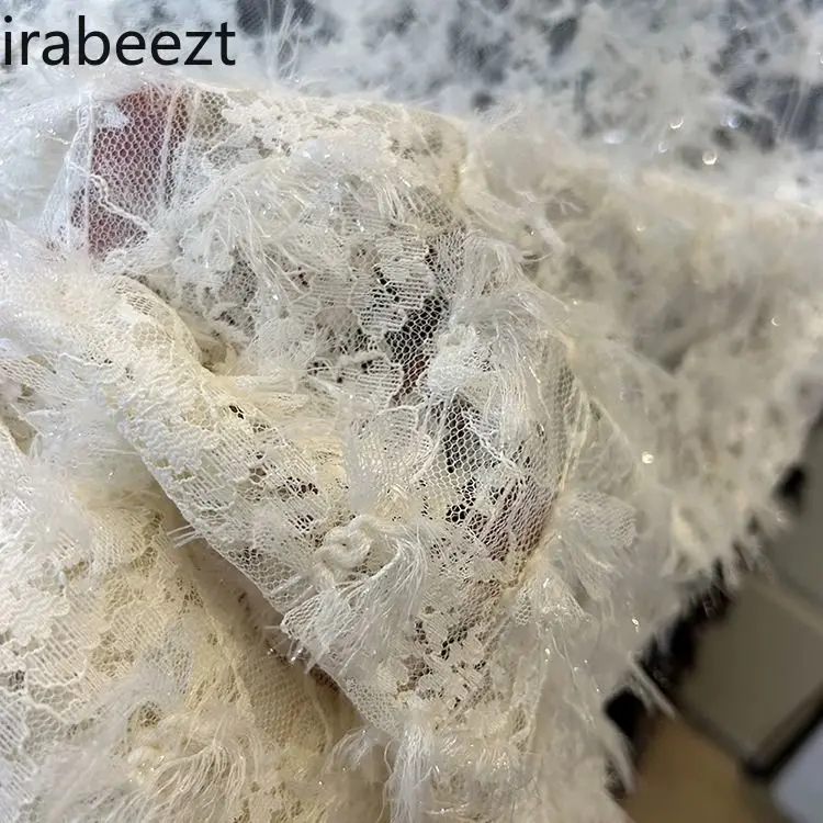 Lace Fart Curtain Autumn and Winter 2024 New Style Overlapping Inside Cover Hip Skirt Slight Strech Faldones Para Mujer