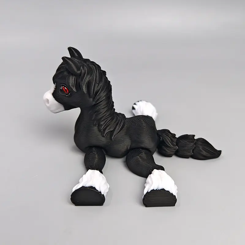 New Multi-joint Movable 3D Printed Horse Animals Mini Cute Relief Sensory Toy Funny Home Accessories Kids Gift Desktop Ornament