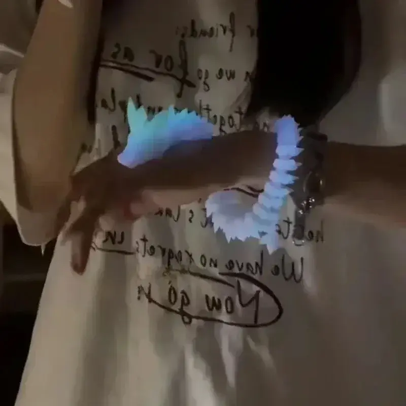 Luminous 3D Printed Dragon Glow in the Dark Flying Dragon Egg Rotatable Articulated Wing Dragons Home Office Ornaments Kids Gift