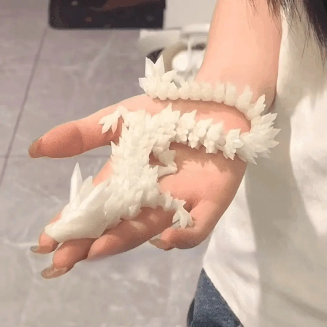 Luminous 3D Printed Dragon Glow in the Dark Flying Dragon Egg Rotatable Articulated Wing Dragons Home Office Ornaments Kids Gift