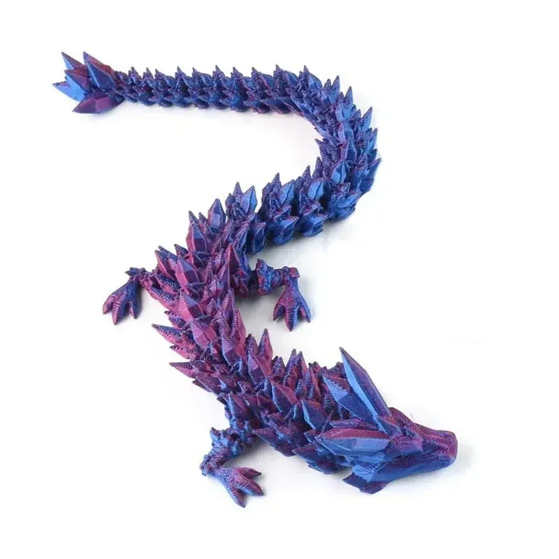 Luminous 3D Printed Dragon Glow in the Dark Flying Dragon Egg Rotatable Articulated Wing Dragons Home Office Ornaments Kids Gift