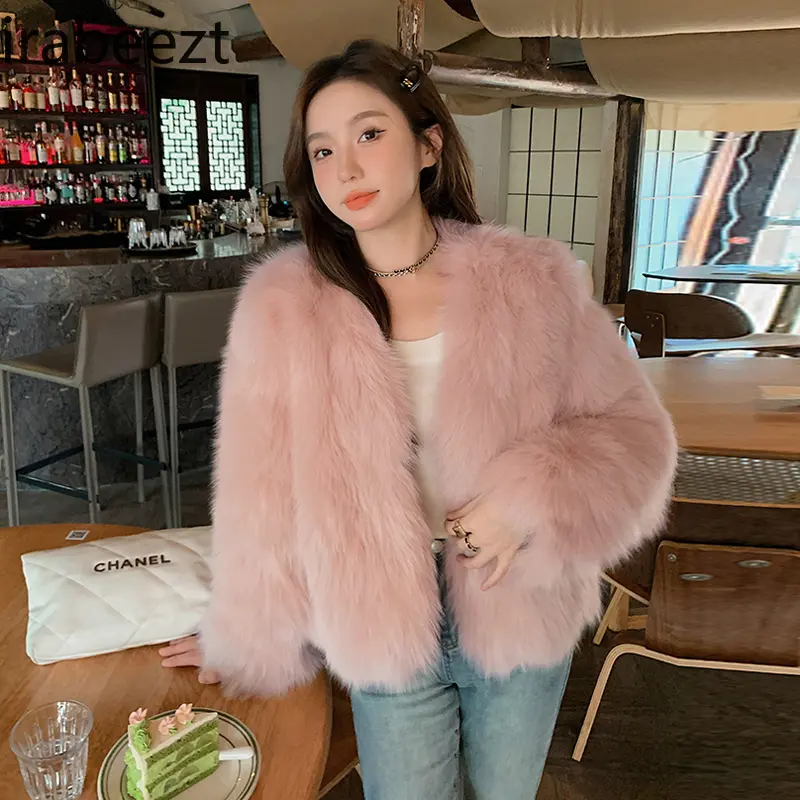 Multi-colored New Imported Faux Fur Winter Fur Coat for Young Women Casacos De Inverno Feminino 2025 Fashion Clothing