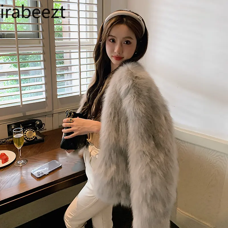 Multi-colored New Imported Faux Fur Winter Fur Coat for Young Women Casacos De Inverno Feminino 2025 Fashion Clothing