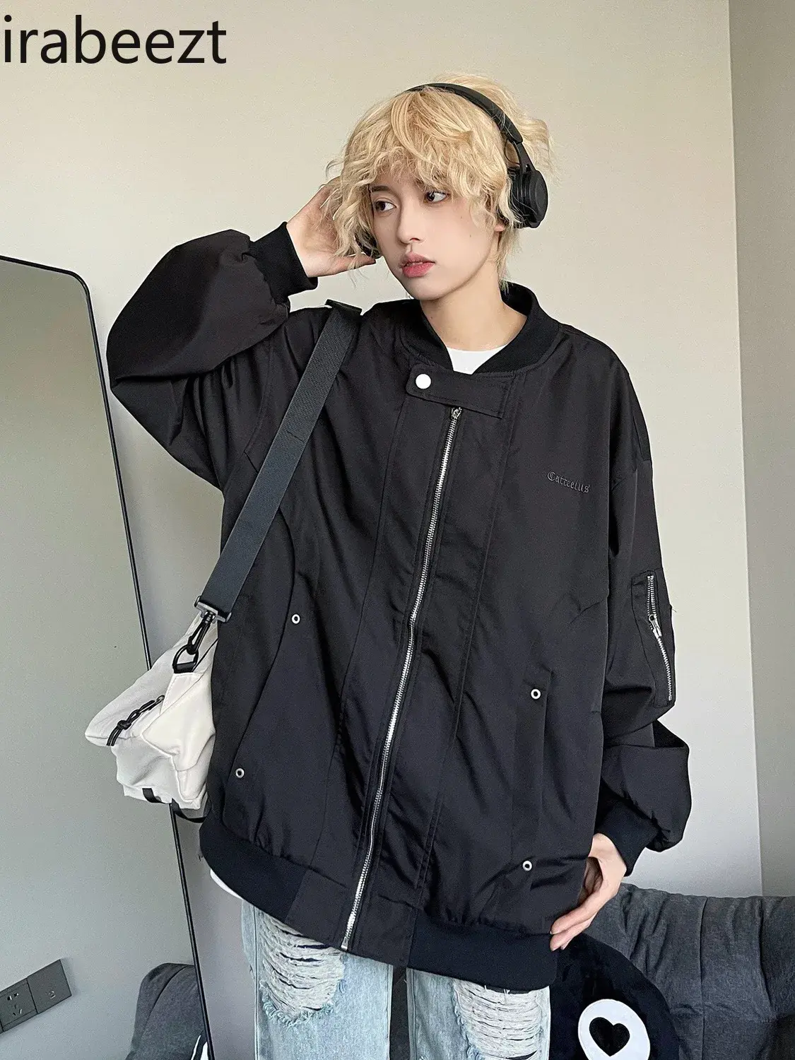 American Retro Design Sense of Baseball Coat for Women and Men Spring and Autumn Lovers Flight Suit Loose Cargo Jacket