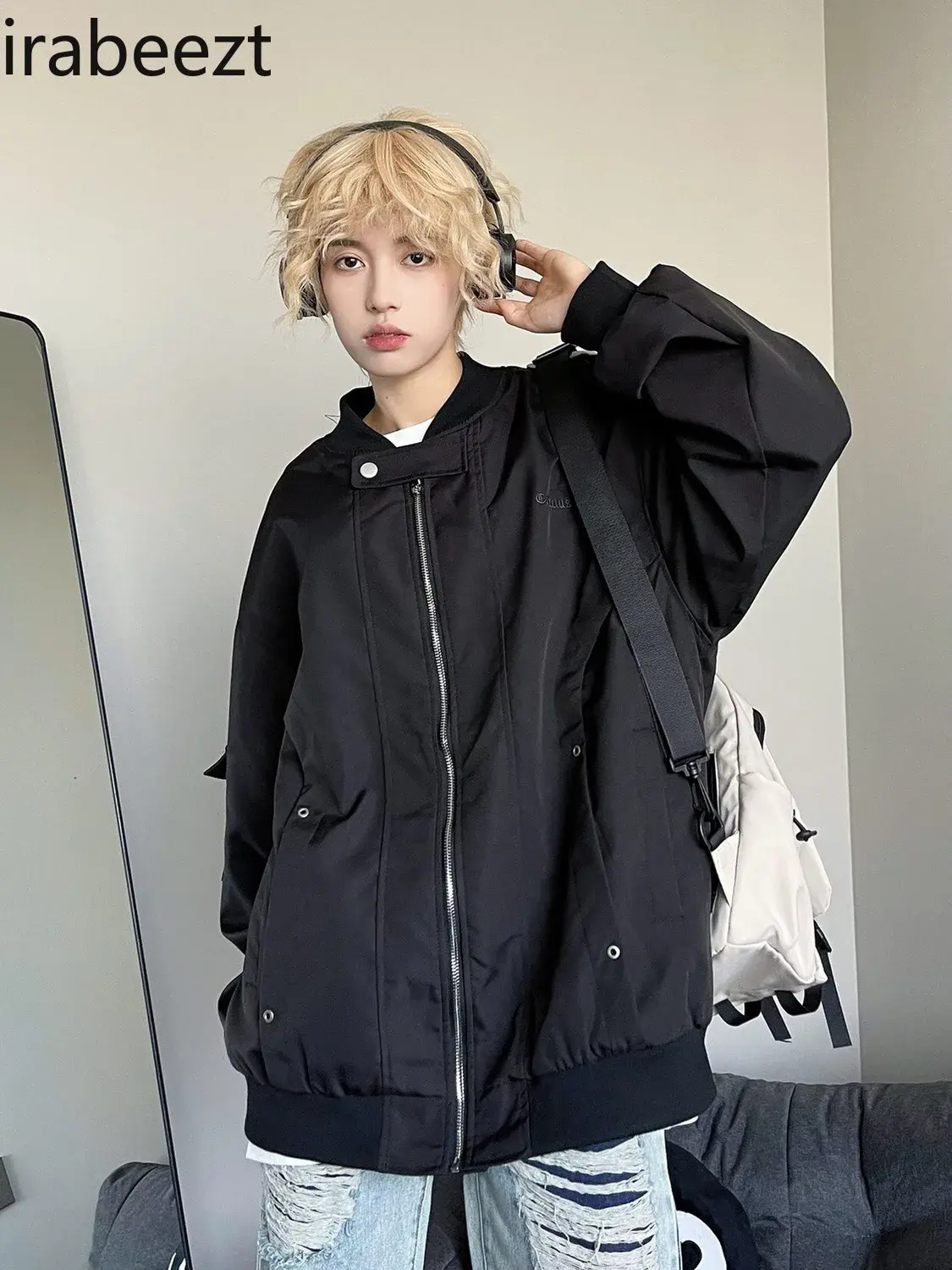 American Retro Design Sense of Baseball Coat for Women and Men Spring and Autumn Lovers Flight Suit Loose Cargo Jacket