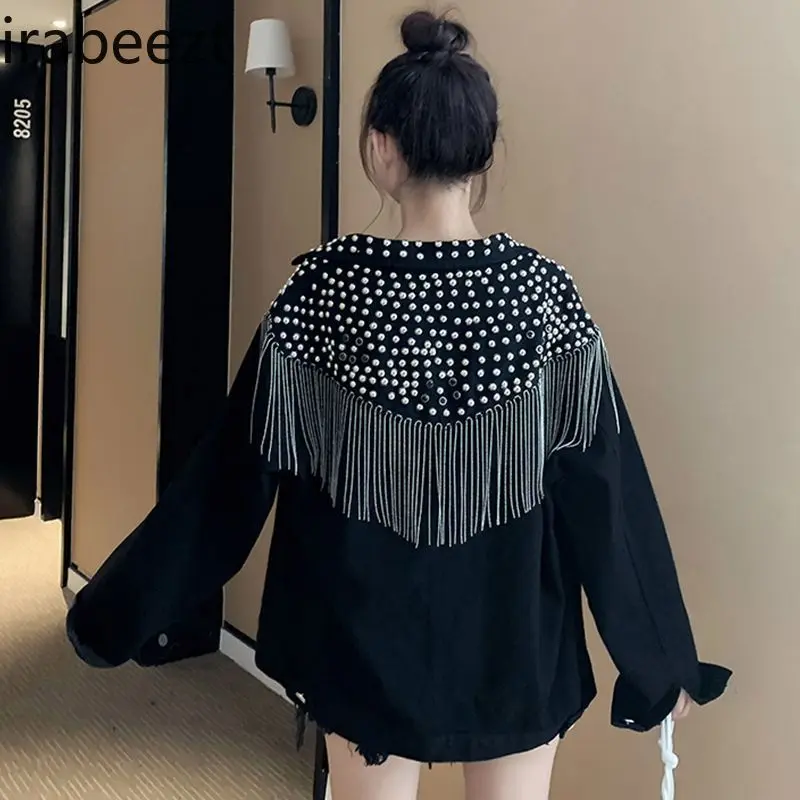 Denim Coat Female 2024 New Handsome Hot Sale Korean Version of Loose Denim Clothes Fashion Jackets for Women Jaqueta Feminina