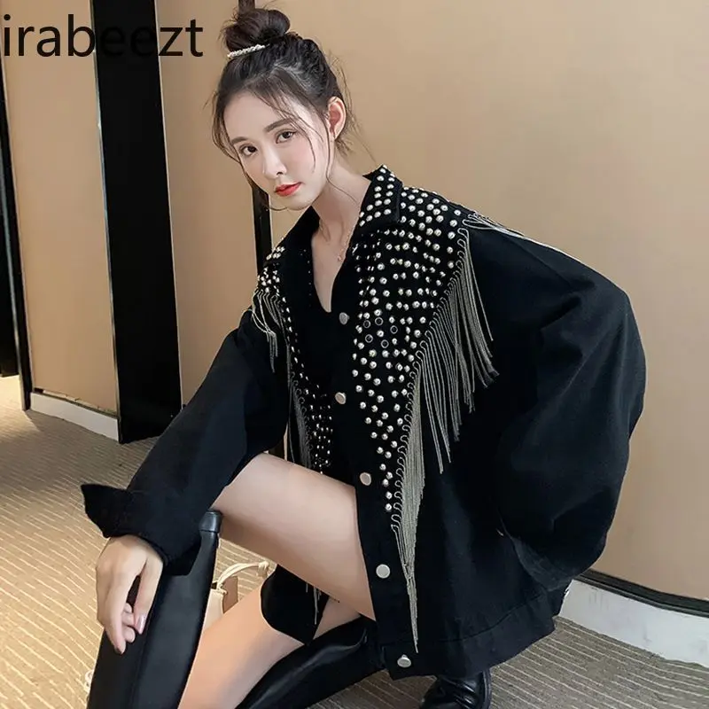 Denim Coat Female 2024 New Handsome Hot Sale Korean Version of Loose Denim Clothes Fashion Jackets for Women Jaqueta Feminina