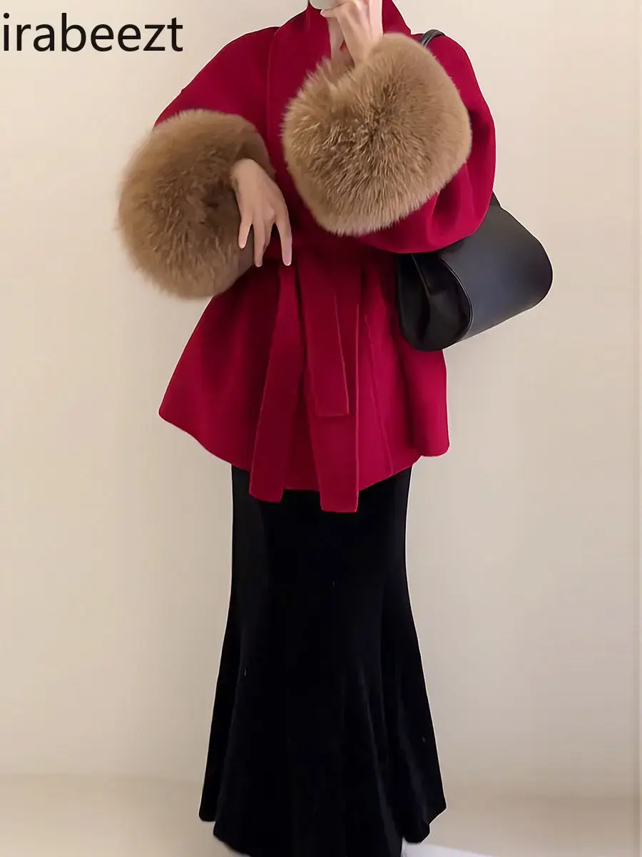 New High-grade Sense of Fashion Korean Winter New Woolen Coat Woman Mainland China Luxury Winter Jacket Women