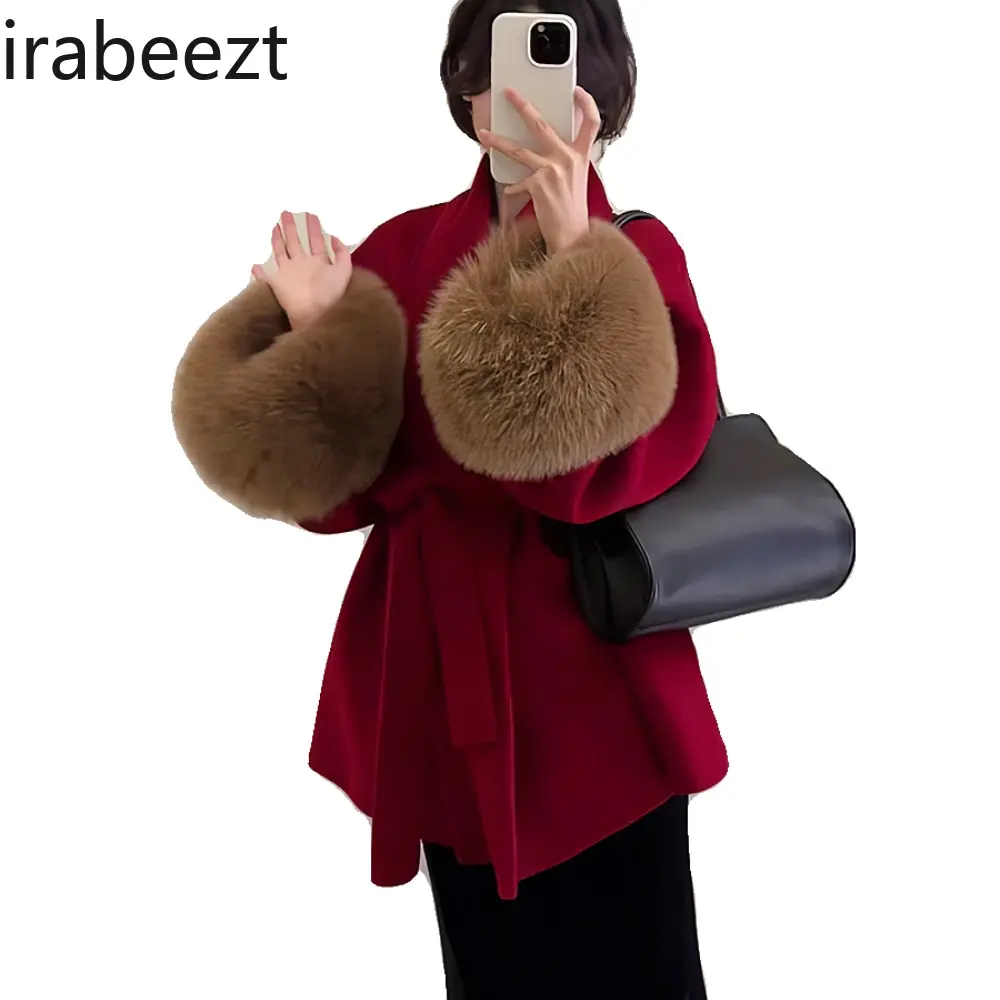 New High-grade Sense of Fashion Korean Winter New Woolen Coat Woman Mainland China Luxury Winter Jacket Women