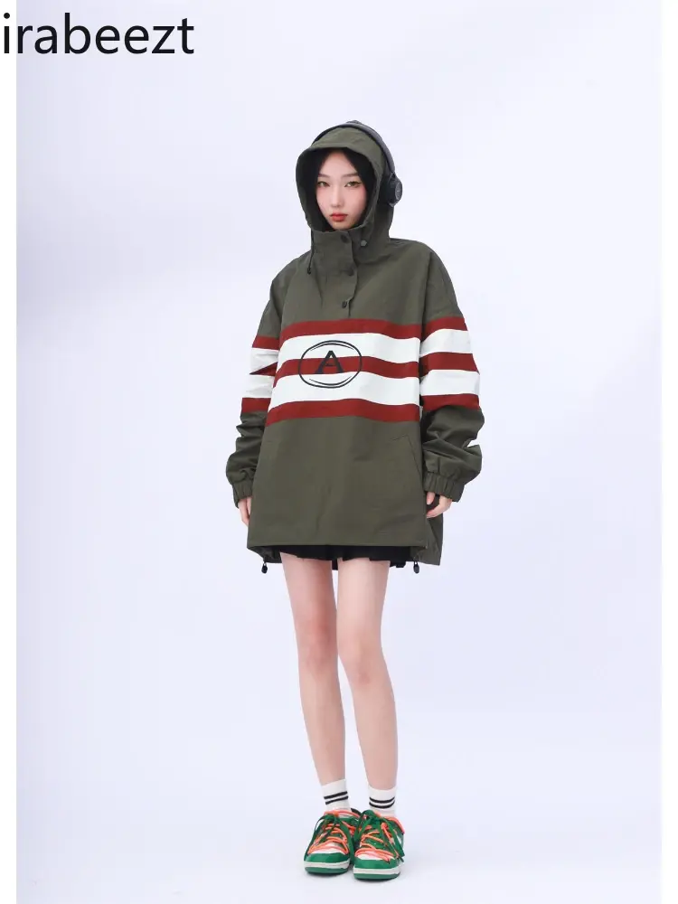 Niche Design Sense Stormshell Coat Female 2024 Spring Dress Hooded Windbreaker Senior Sense Solid Color Winter Jacket Women