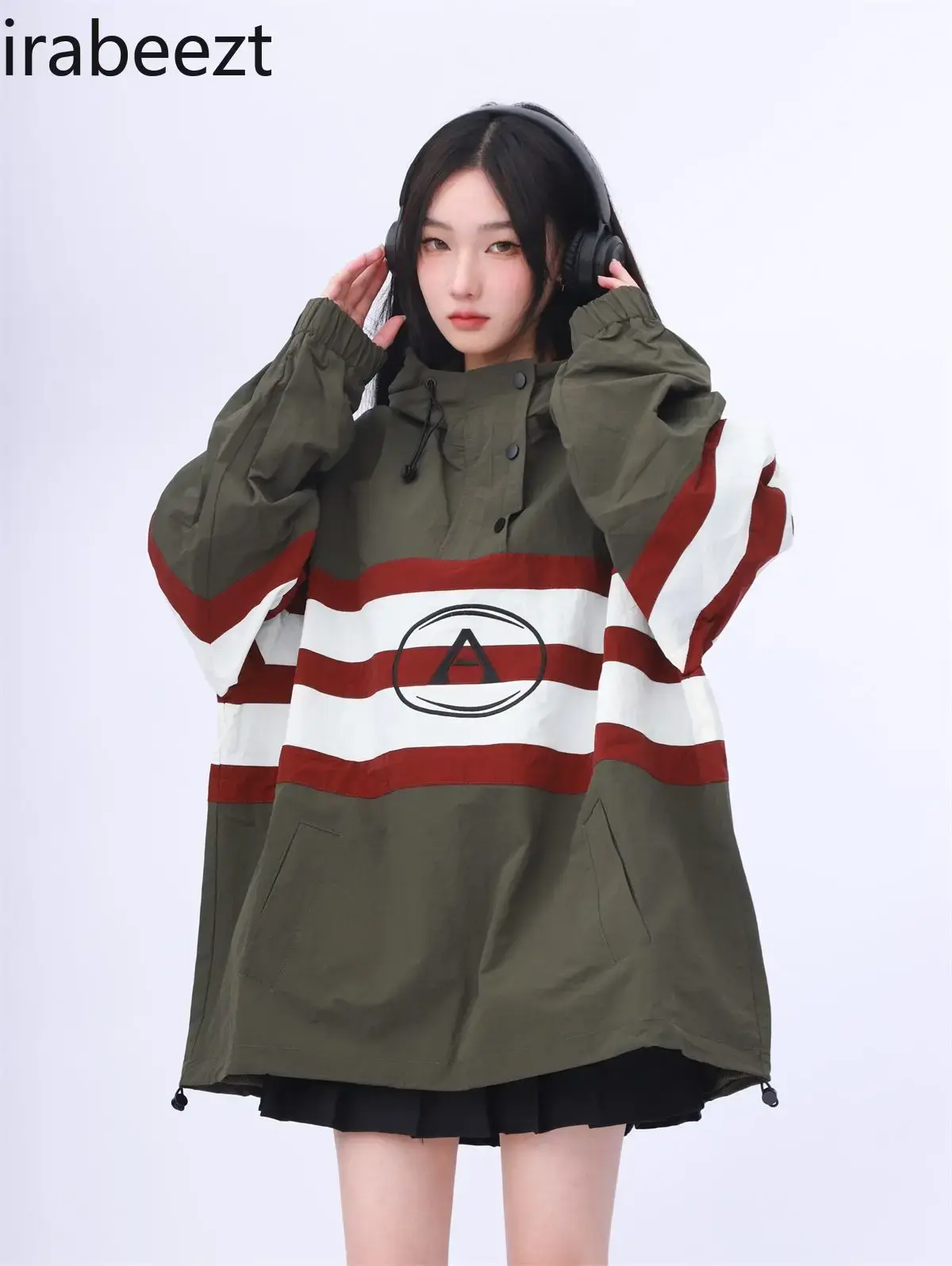 Niche Design Sense Stormshell Coat Female 2024 Spring Dress Hooded Windbreaker Senior Sense Solid Color Winter Jacket Women