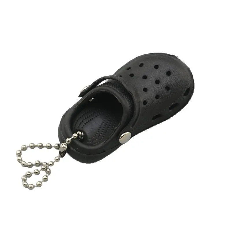 1pcs Creative Simulation Mini EVA Hole Shoes Keychain Pendants Colorful Croc Shoe Charms for DIY Car Key Bag School Bag Backpack