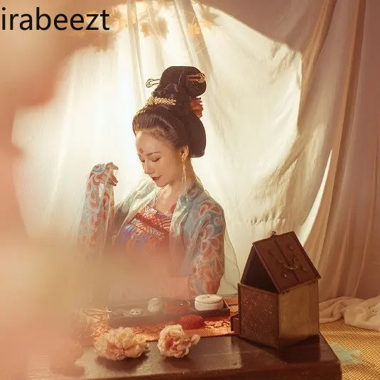 Fashion Popular Chest Skirt Fairy Style Wide Sleeve Princess Ancient Tang Song Dynasty Dance Skirt Suit Chinese Hanfu