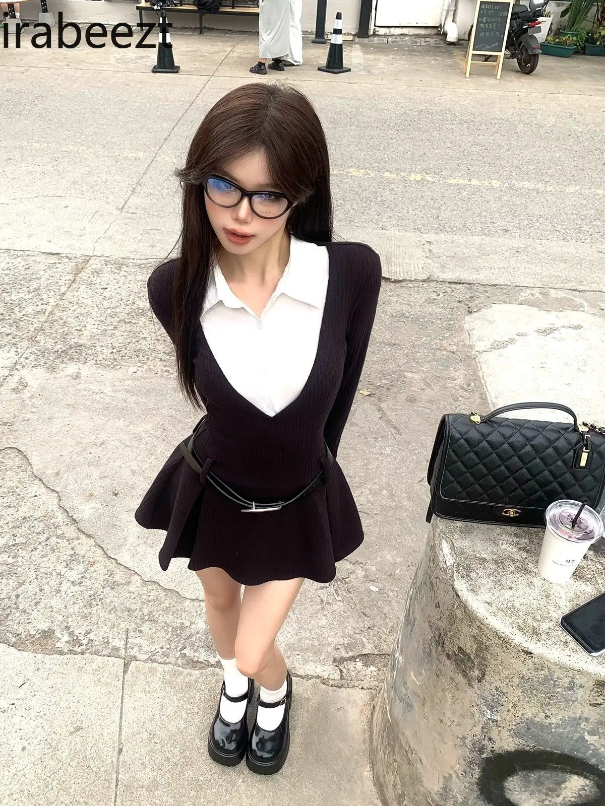 Temperament Slim Long-sleeved Women's Fall Short High-grade Robe Vestido Feminino  Regulai Fit Fashion Popular Summer Dress