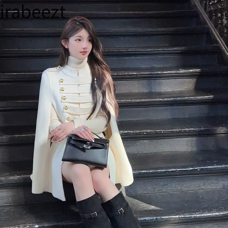 Autumn-winter White Mink Small Scented Women's Mid-length Thick Fur Cape Coat Mainland China Sobretudo Feminino