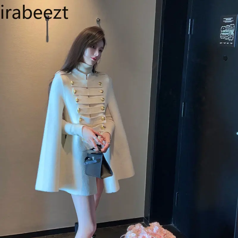 Autumn-winter White Mink Small Scented Women's Mid-length Thick Fur Cape Coat Mainland China Sobretudo Feminino