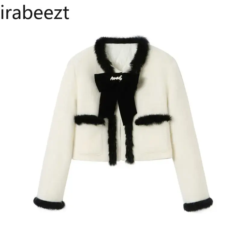 Autumn and Winter Festival Atmosphere Premium Eelgant Thick Coat with Half Skirt Two-piece Set Conjuntos Feminino Elegante
