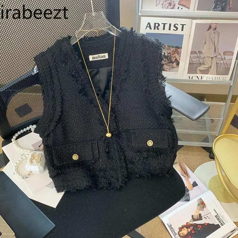 Tassel Woven Vest Female 2025 Spring French High-grade Beautiful Inside The Top Mainland China Ropa Aesthetic Mujer