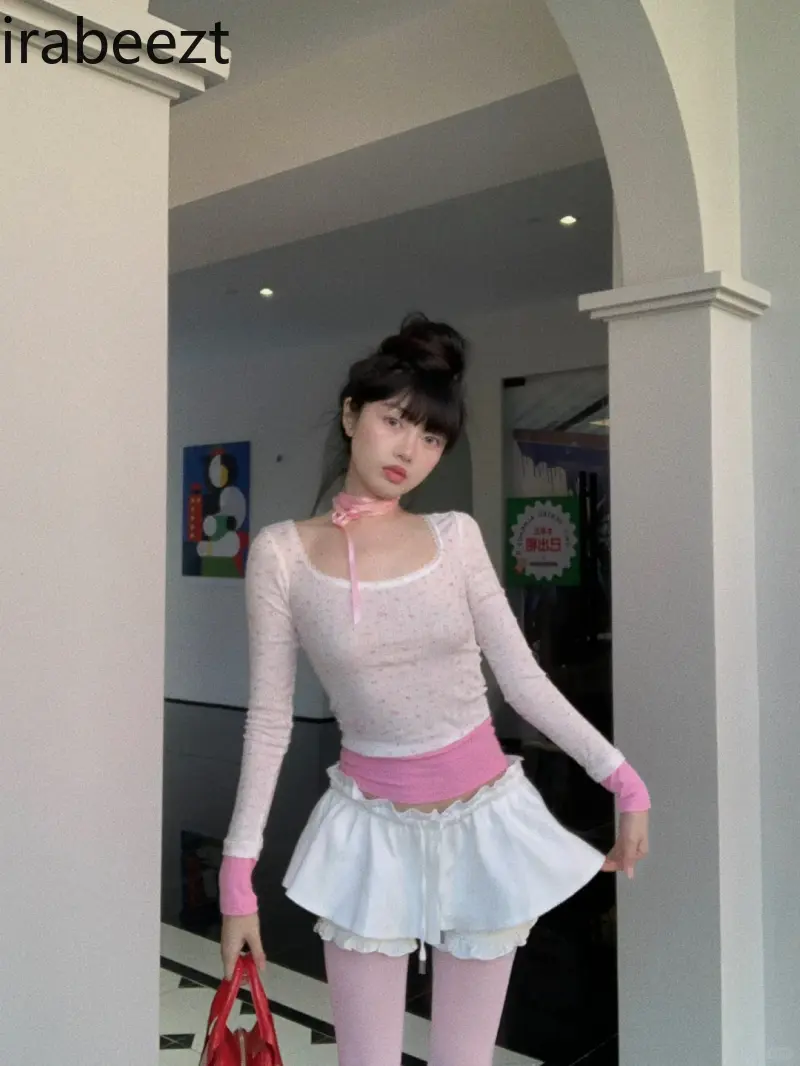 White Mini Skirt Women Y2K Skirts Ball Gown Style Skirt Kawaii Clothes